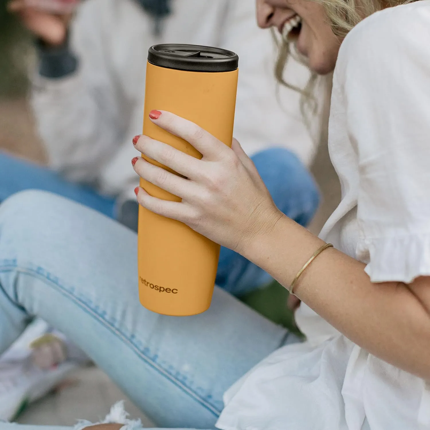 Retrospec Arroyo Stainless Steel Tumbler with Lid and Straw - Reusable Insulated Tumbler Cup - Iced Coffee Travel Mug - Double Walled Thermal Tumblers