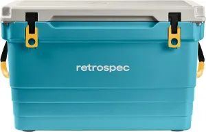 Retrospec Palisade Rotomolded Cooler - Fully Insulated Portable Ice Chest with Built in Bottle Opener, Tie-Down Slots & Dry Goods Basket - Large Beach, Camping & Travel Coolers 25, 45 & 65qt