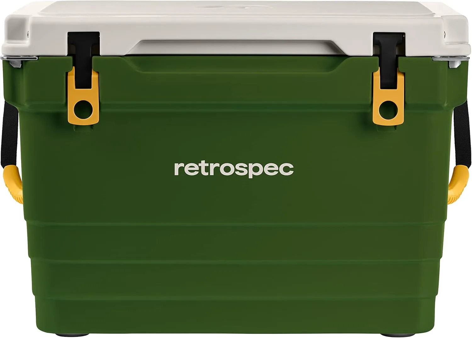 Retrospec Palisade Rotomolded Cooler - Fully Insulated Portable Ice Chest with Built in Bottle Opener, Tie-Down Slots & Dry Goods Basket - Large Beach, Camping & Travel Coolers 25, 45 & 65qt