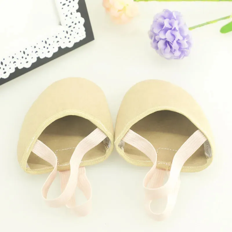 Rhythmic Gymnastics Dance Shoes Soft Half Socks Elastic Gym Ballroom Accessories Khaki - 5/10/20pcs
