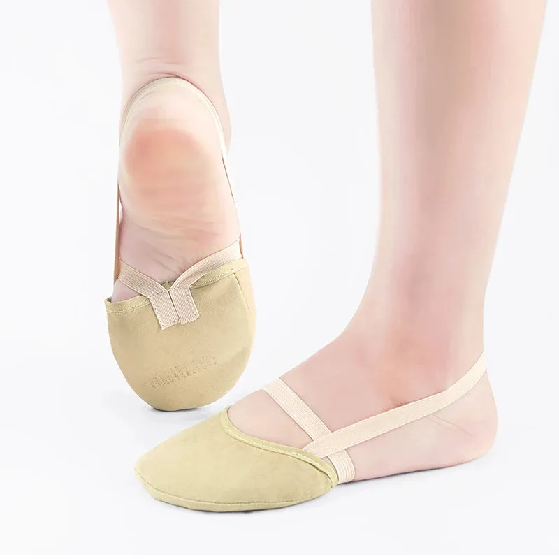 Rhythmic Gymnastics Dance Shoes Soft Half Socks Elastic Gym Ballroom Accessories Khaki - 5/10/20pcs
