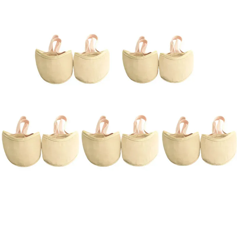 Rhythmic Gymnastics Dance Shoes Soft Half Socks Elastic Gym Ballroom Accessories Khaki - 5/10/20pcs