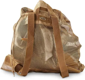 Rig'Em Right Waterfowl Top Dog Mesh Decoy Bag with Shoulder Straps, Cinch Top and More (Tan)