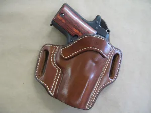 Rock Island Baby Rock 380 OWB Leather 2 Slot Molded Pancake Belt Holster CCW TAN RH