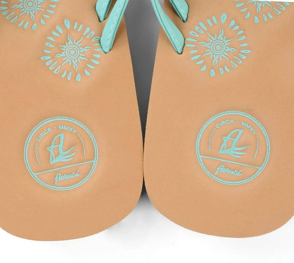Roxie Women's Yoga Mat Flip Flips Non Slip Fashion Leather Straps Comfortable Beach Thong Sandals