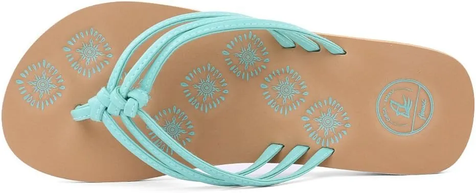 Roxie Women's Yoga Mat Flip Flips Non Slip Fashion Leather Straps Comfortable Beach Thong Sandals