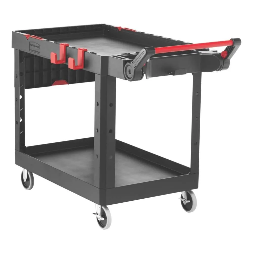 Rubbermaid Commercial Products 1997208 Heavy Duty Adaptable Utility Cart Black Medium 51.47" Height 36.00" Width