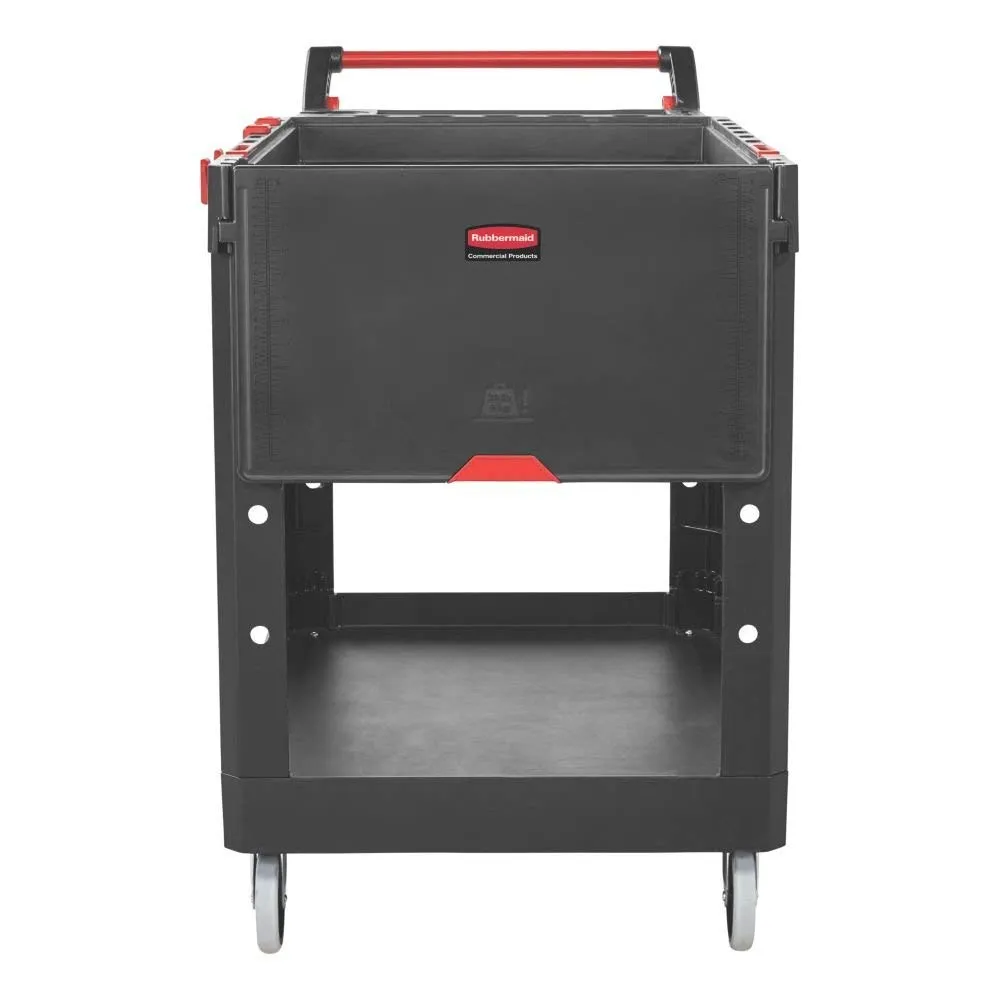 Rubbermaid Commercial Products 1997208 Heavy Duty Adaptable Utility Cart Black Medium 51.47" Height 36.00" Width