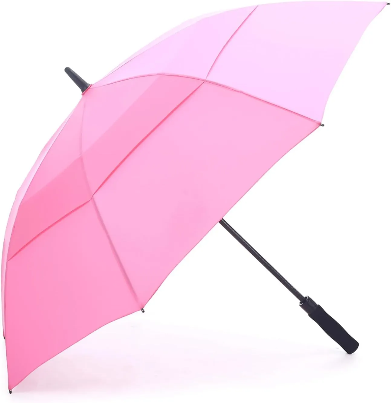 RUMBRELLA 55/62 Inch UV Golf Umbrella Large Oversize Double Canopy Vented Windproof Auto Open Stick Umbrella