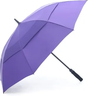 RUMBRELLA 55/62 Inch UV Golf Umbrella Large Oversize Double Canopy Vented Windproof Auto Open Stick Umbrella