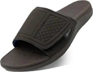 RX Unisex Slide & Flip-Flop Sandals -Orthotic Recovery Sandal with Comfortable Arch Support and Adjustable Strap for Foot and Leg Pain Relief, for Men and Women