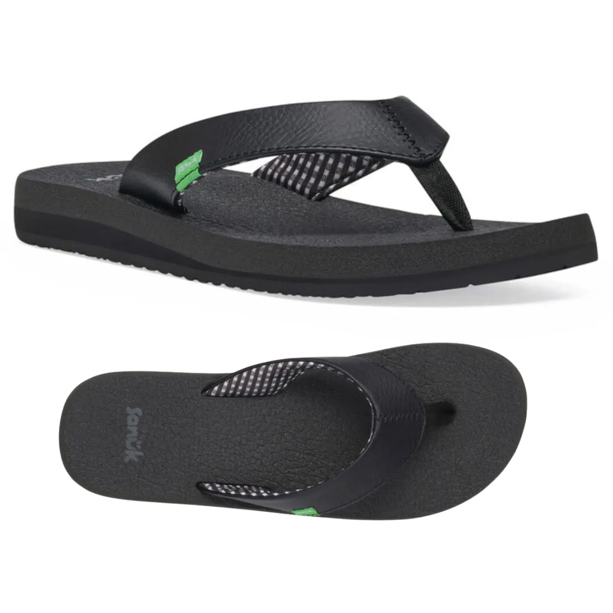 SANUK YOGA MAT EBONY FLIP FLOP