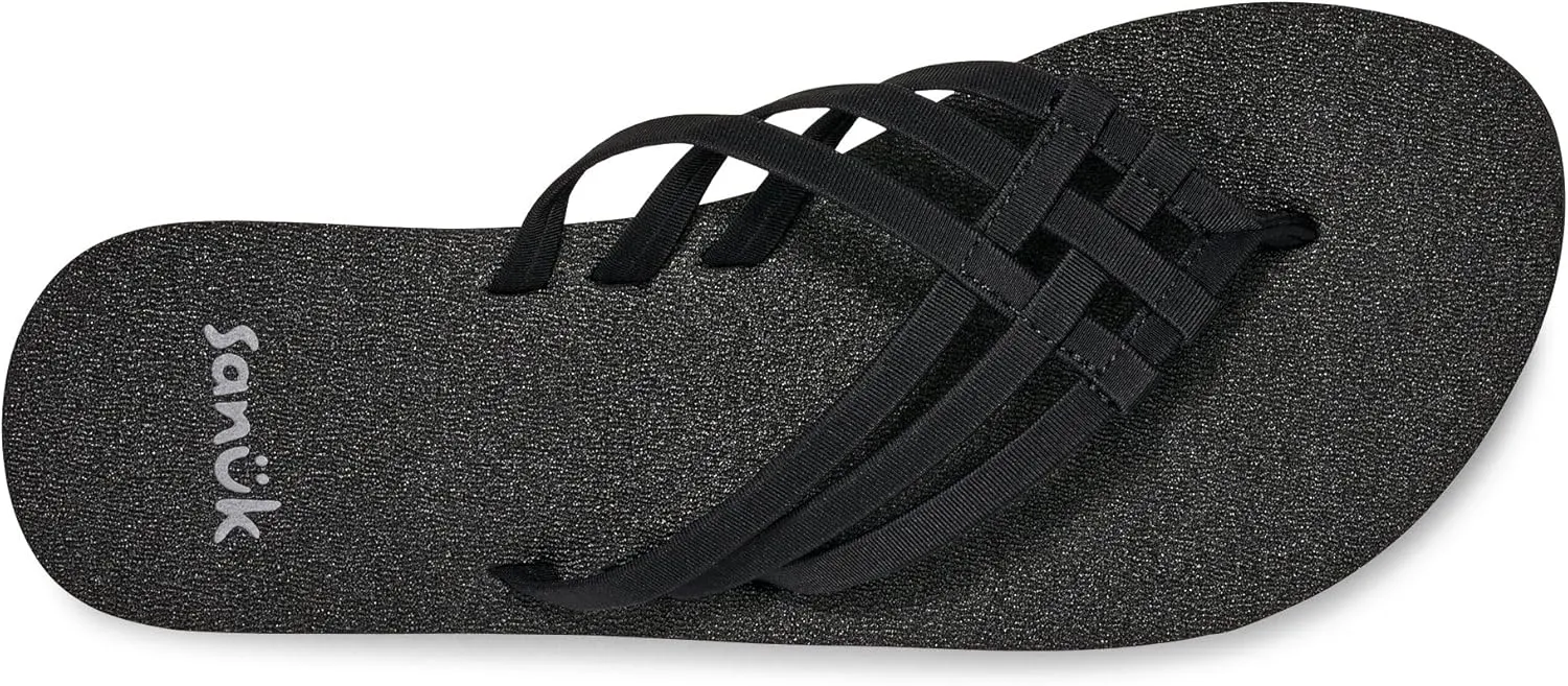 Sanuk Yoga Sandy II | Flip Flops for Women | Yoga Sandals For Women | Women's Beach Sandals | Memory Foam Footbed