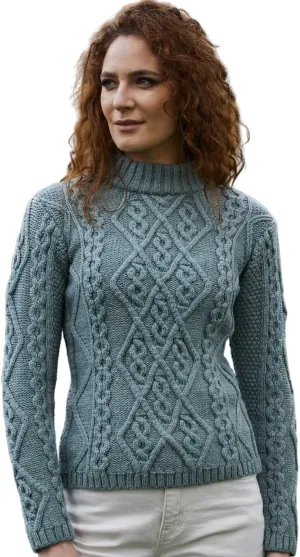 SAOL Wool Sweater for Women Ireland Cable Knitted Jumper