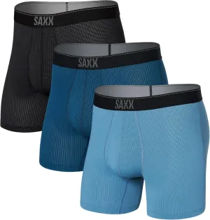 SAXX Underwear Co. Men's Underwear with Pouch Quest Quick Dry Mesh Boxer Brief Fly 3Pk