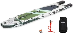 Sea Eagle FS1210 12’10” Inflatable FishSUP Fishing Stand-Up Paddleboard w/Paddle, Pump, Slide in Skeg and Backpack - Sit, Stand, Fish, Motor, or Troll