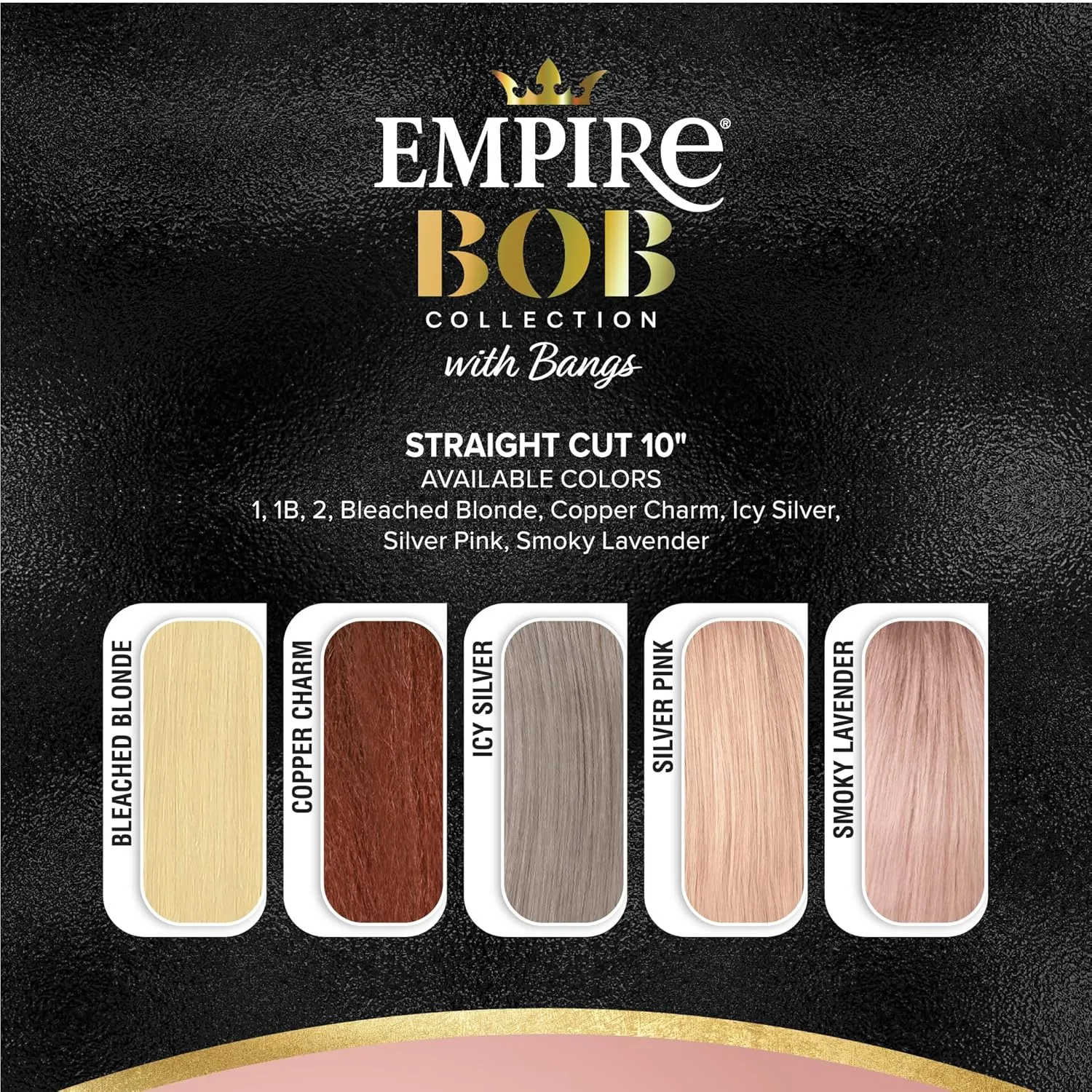 Sensationnel Empire Bob Humanhair Wig - Straight Cut Face Framing Mesh Cap for Comfort With Bangs (10 inch, 1B OFFBLACK)