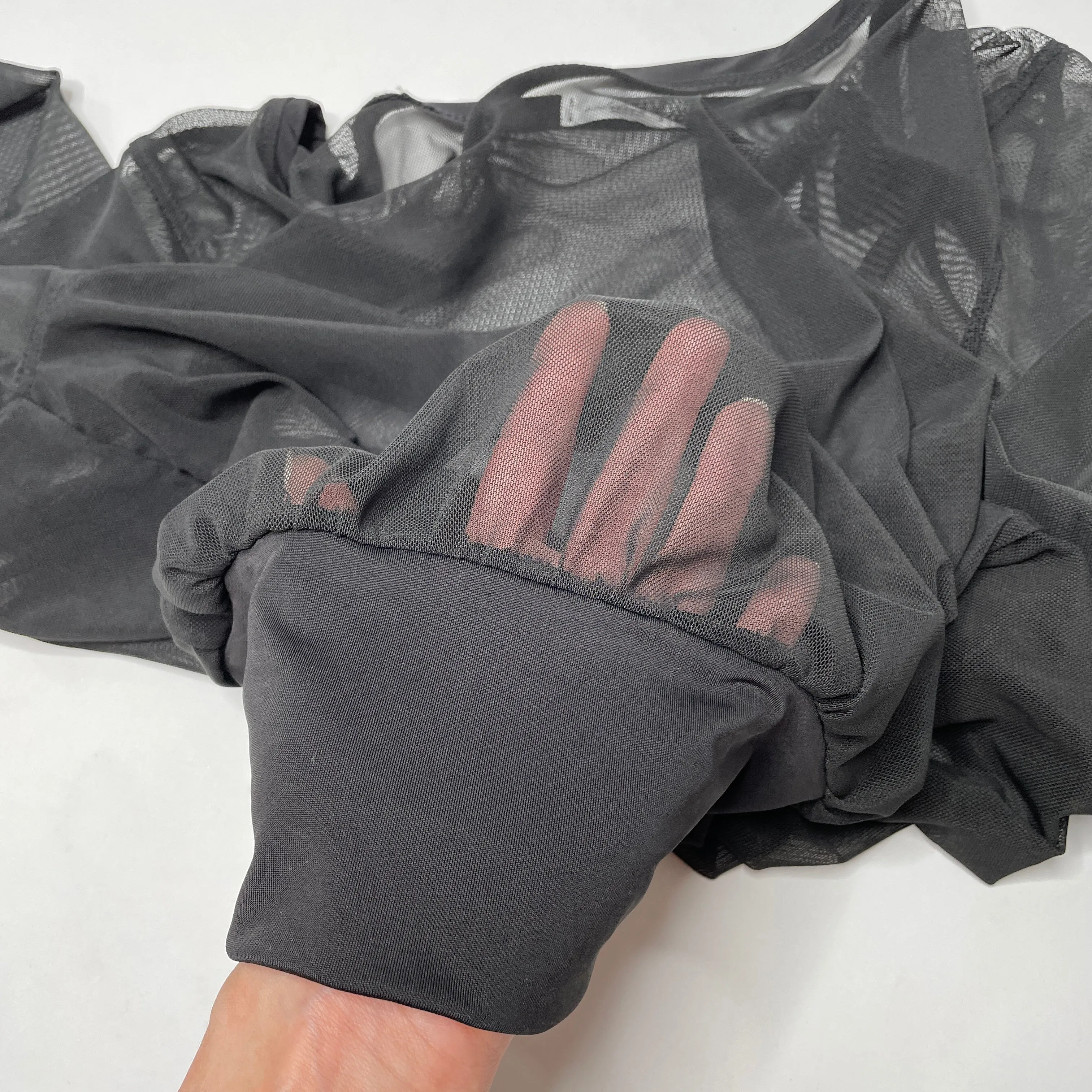 Sheer Mesh Pullover Top / Ballet Warm Up Top / Black Mesh Pullover