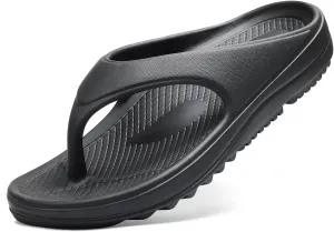 shevalues Orthopedic Sandals for Women Arch Support Recovery Flip Flops Pillow Soft Summer Beach Shoes, Black 40 (8.5-9 Women/7-7.5 Men)