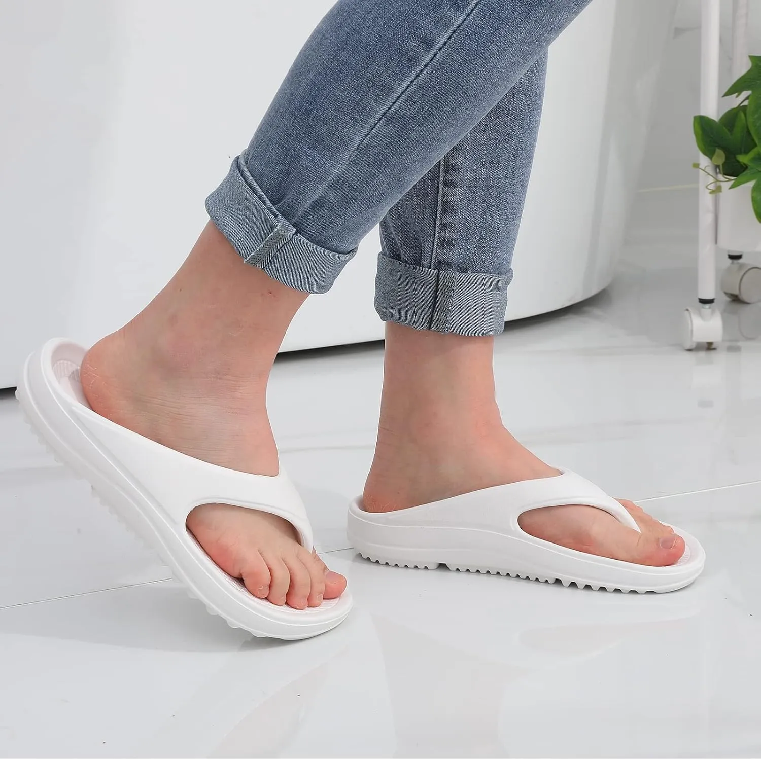 shevalues Orthopedic Sandals for Women Arch Support Recovery Flip Flops Pillow Soft Summer Beach Shoes