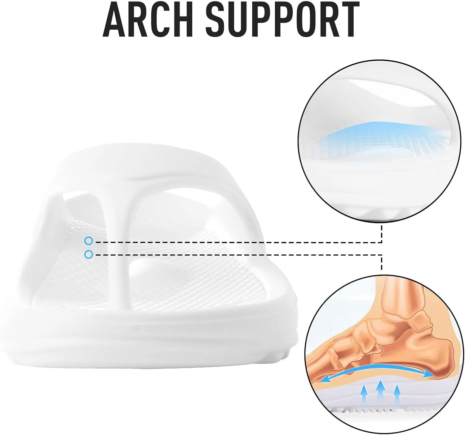 shevalues Orthopedic Sandals for Women Arch Support Recovery Flip Flops Pillow Soft Summer Beach Shoes