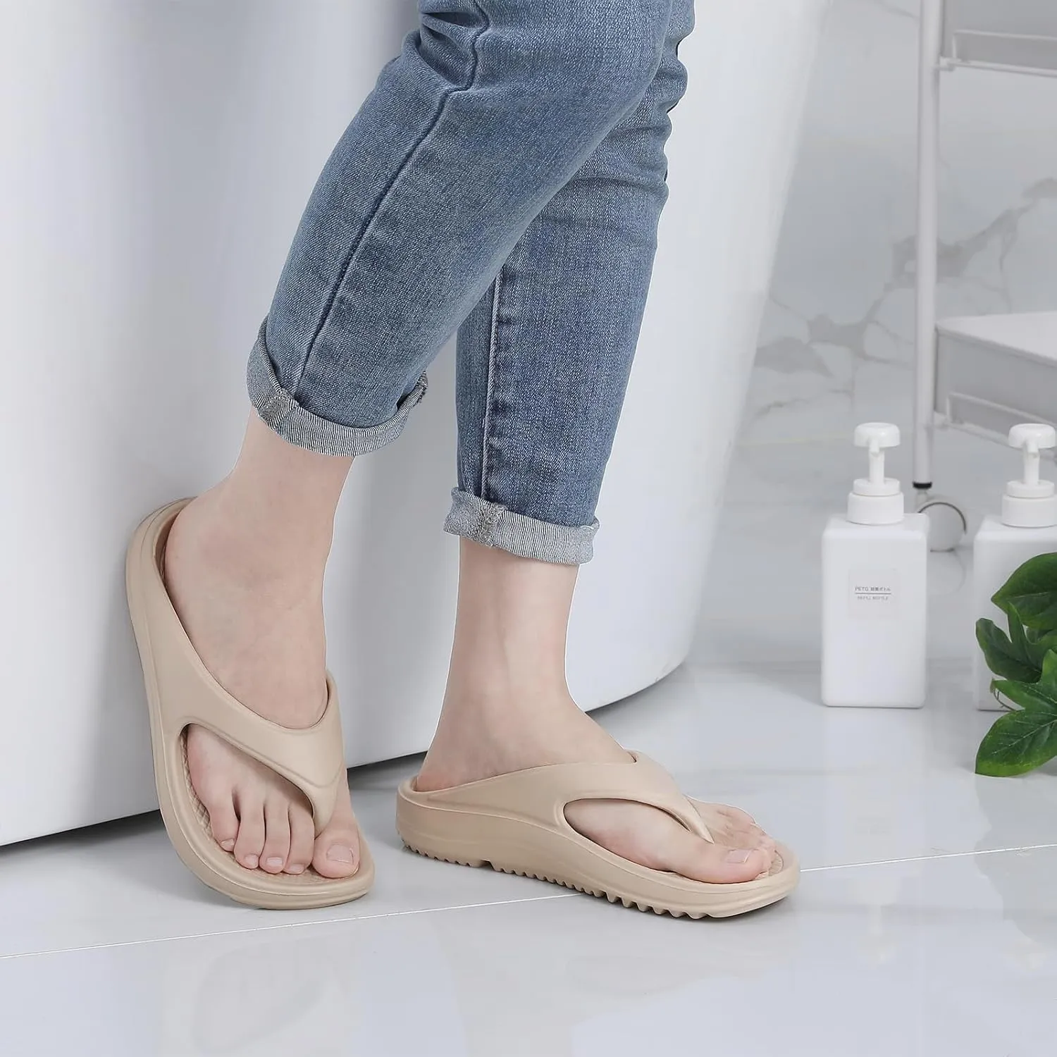 shevalues Orthopedic Sandals for Women Arch Support Recovery Flip Flops Pillow Soft Summer Beach Shoes