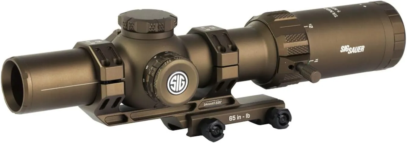 SIG SAUER Tango-MSR LPVO 1-10x26mm 34mm Maintube FFP Hunting Riflescope - Shockproof Waterproof Fogproof Rifle Scope with Illuminated MSR BDC-10 Reticle - Lens Covers & Cantilever Mount Included
