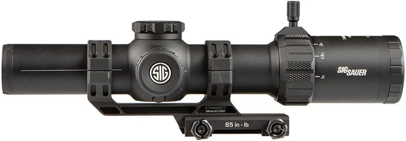 SIG SAUER Tango-MSR LPVO 1-10x26mm 34mm Maintube FFP Hunting Riflescope - Shockproof Waterproof Fogproof Rifle Scope with Illuminated MSR BDC-10 Reticle - Lens Covers & Cantilever Mount Included