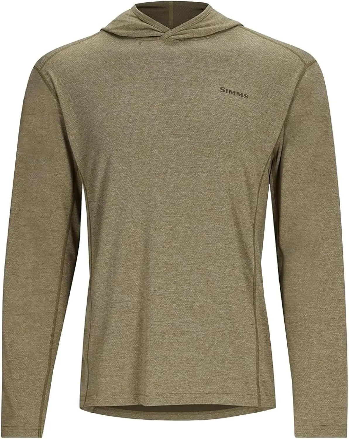 Simms Men's BugStopper Hoody - Insect Shield Technology With UPF 30 Fabric - Quick Dry Bug Repellent Fishing Shirt for Warm Weather Outdoor Activities (Bay Leaf Heather, Medium)