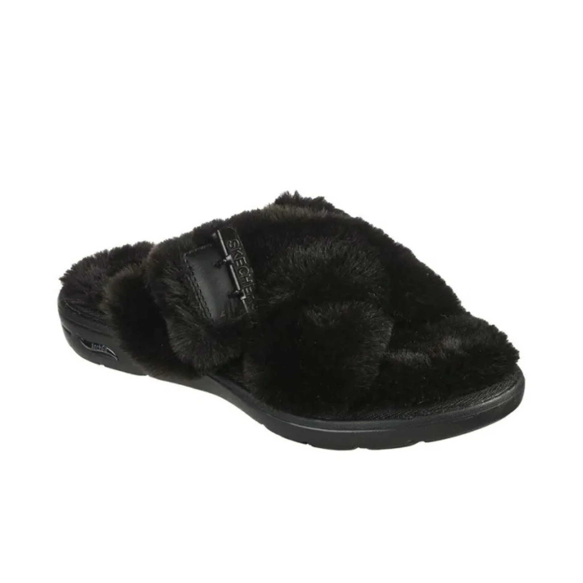 Skechers Women's 175104 Arch Fit Lounge- First Rate Black Slide Sandals