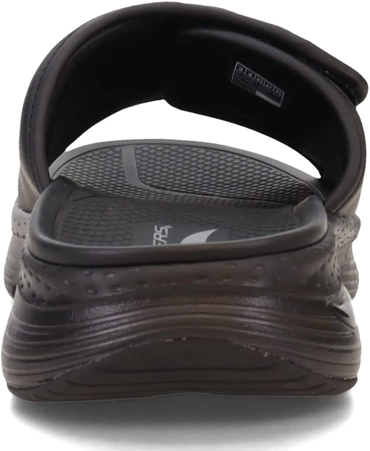 Slide Sandals Footbed Adjustable Versatile Slip Contoured Arch Fit Strap Black On Skechers Final call