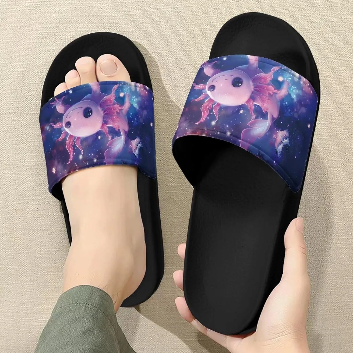 Slippers for Women and Men, Pillow House Slippers Shower Shoes Indoor Slides Bathroom Sandals