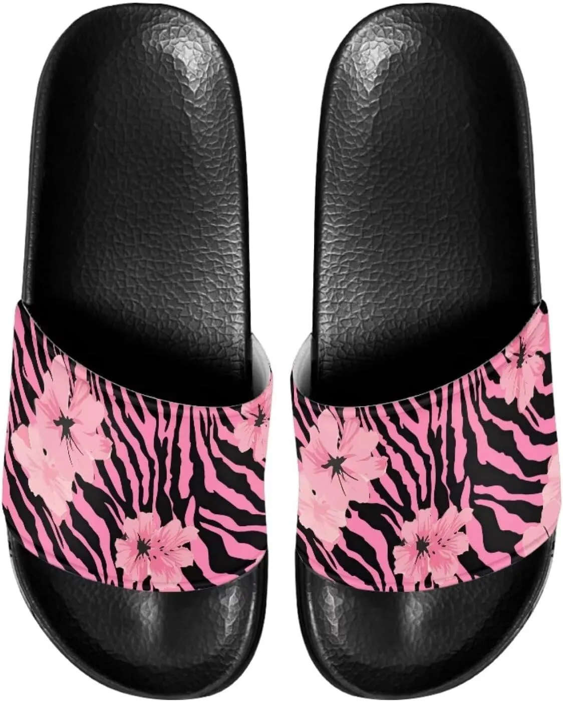 Slippers Sandals for Women EVA Flat Slides Anti-Slip House Shower Shoes Indoor Outdoor Open Toe Spa Pool Slides SizeUS 6-13.5