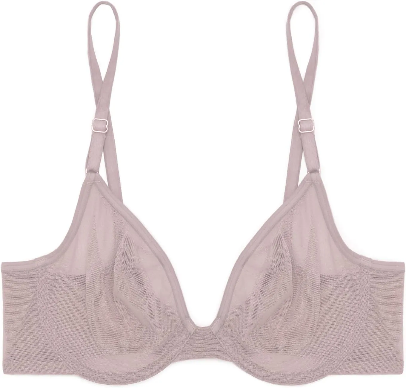 Smart & Sexy Sheer Mesh Demi Underwire Bra – Available in Single or 2-Pack, Flirty & Supportive