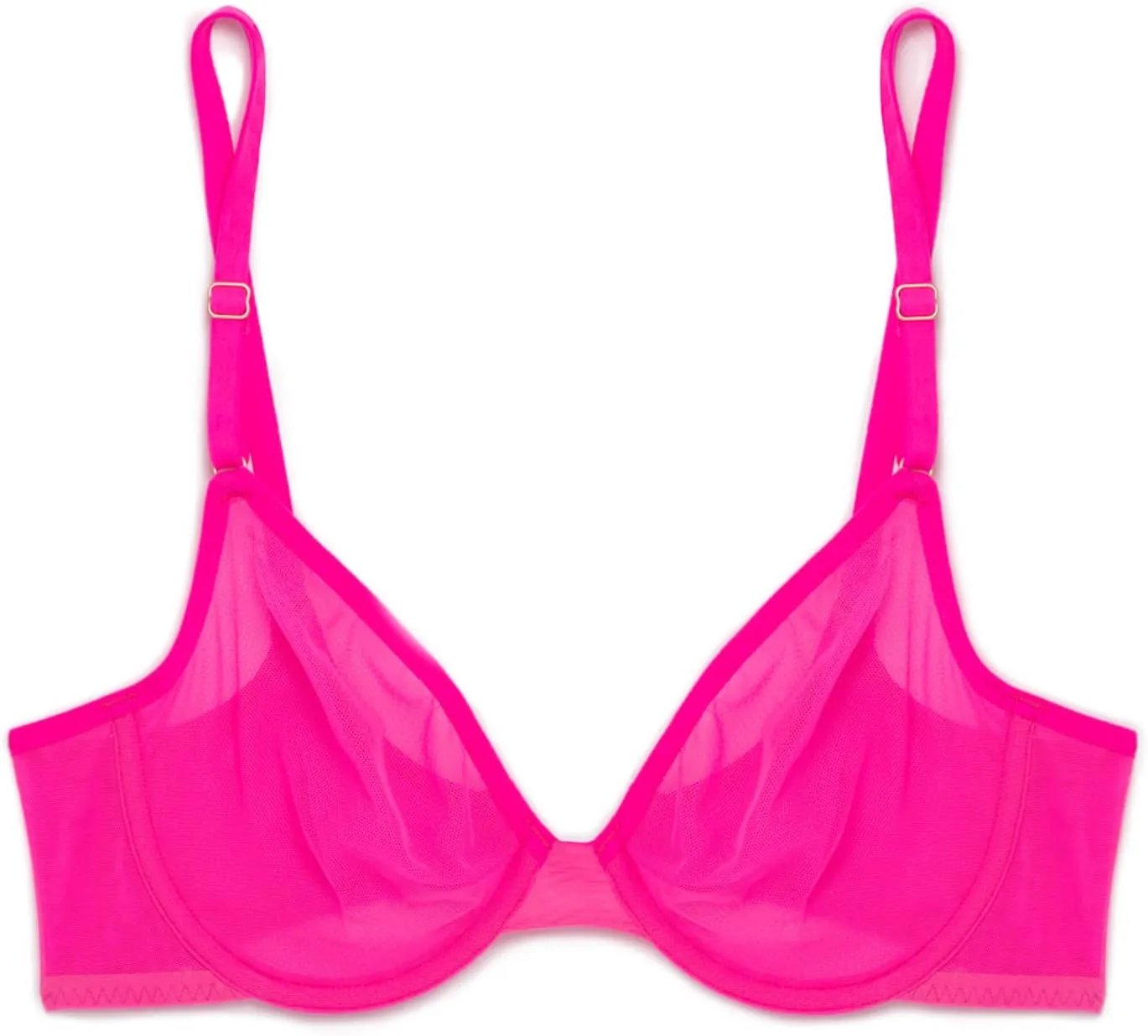 Smart & Sexy Sheer Mesh Demi Underwire Bra – Available in Single or 2-Pack, Flirty & Supportive
