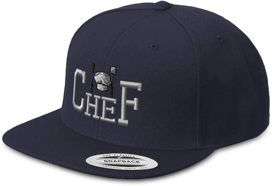 Snapback Hats for Men & Women Chef Cooking Cook A Embroidery Acrylic