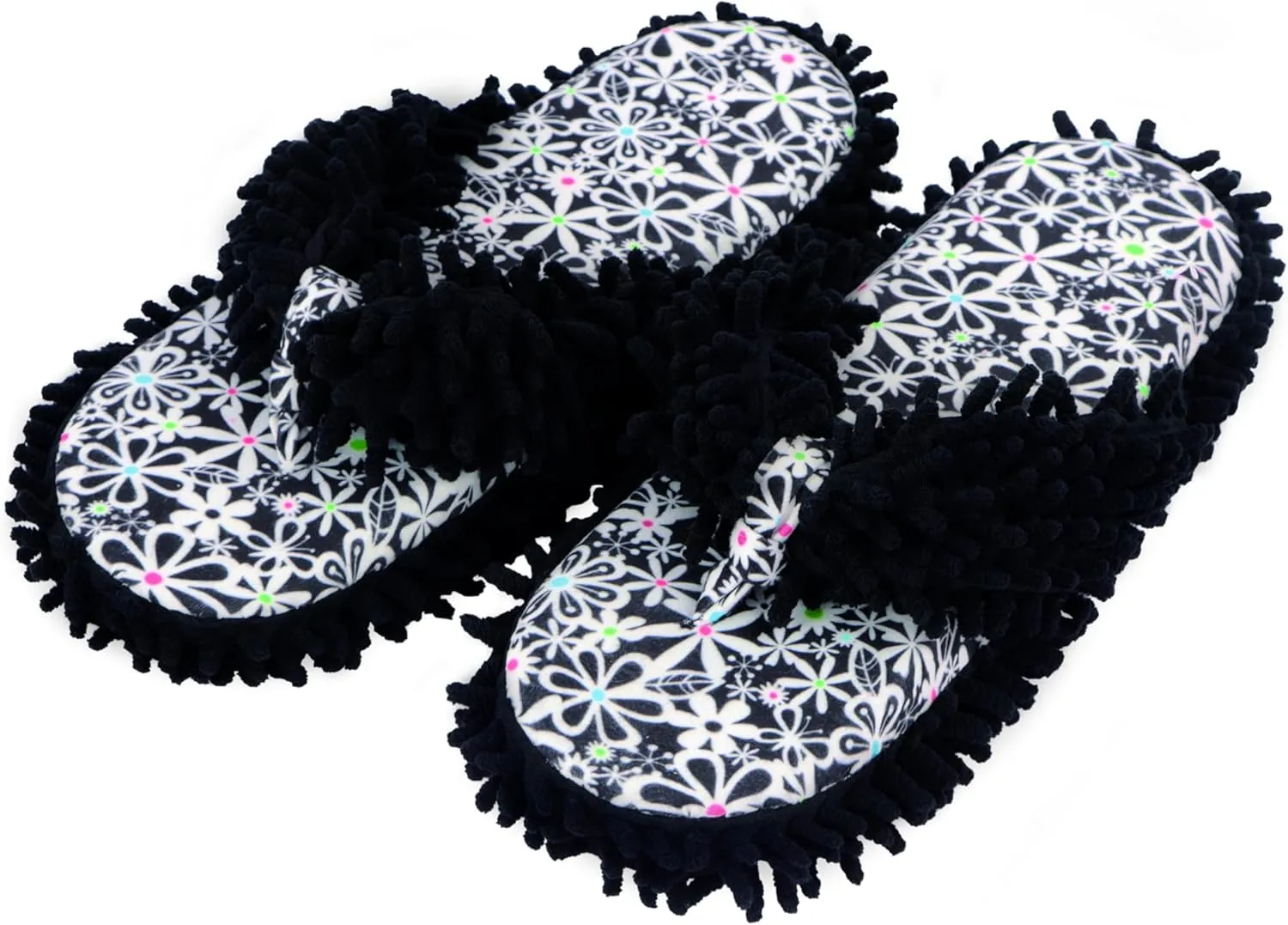 Snoozies Fuzzy Flip Flop Pedicure Slippers for Women Indoor, Washable Fluffy Thong Slippers, Comfortable Open Toe House Slippers Non-Skid Sole, Spa Gifts