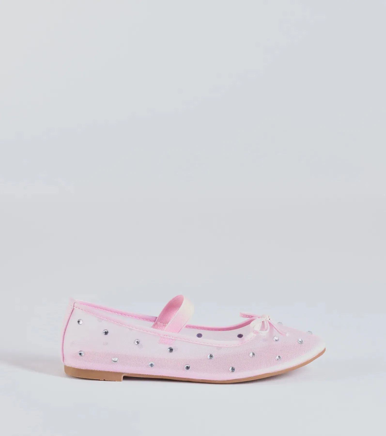 Sparkle And Shine Rhinestone Bow Ballet Flats