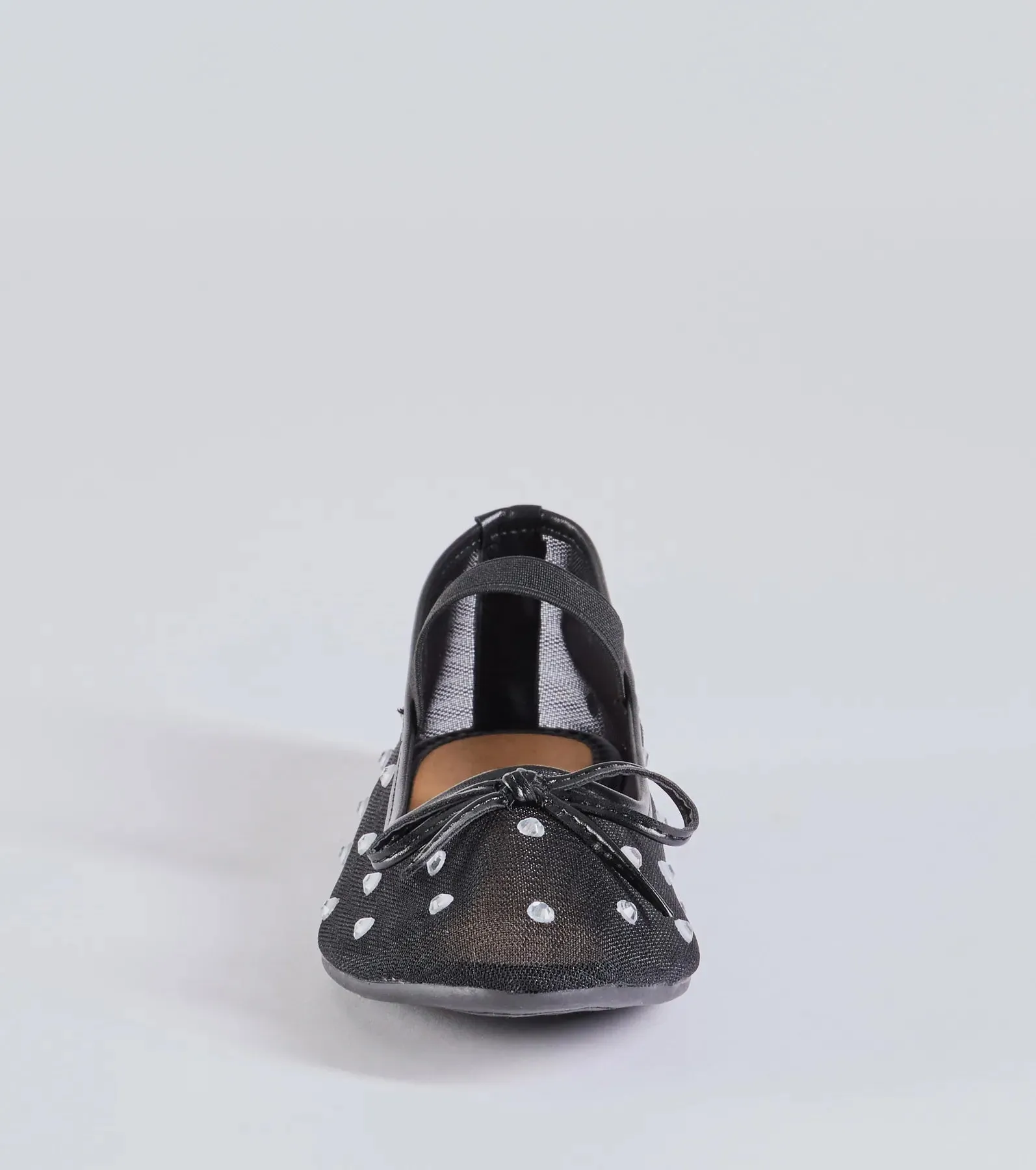 Sparkle And Shine Rhinestone Bow Ballet Flats