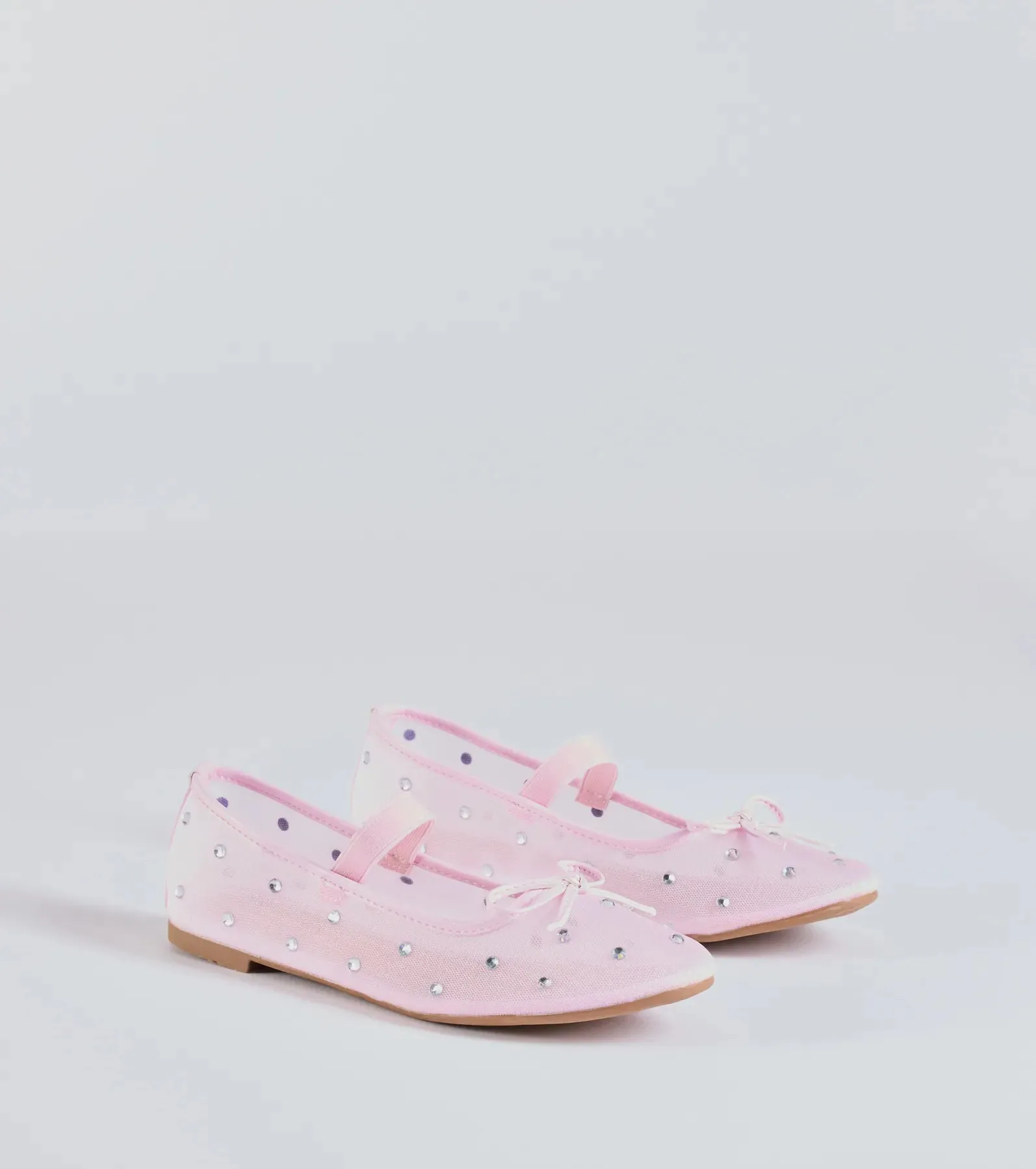 Sparkle And Shine Rhinestone Bow Ballet Flats