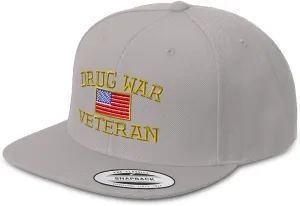 Speedy Pros Snapback Hats for Men & Women American Veteran Drug War A Embroidery Acrylic