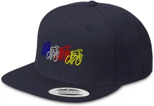 Speedy Pros Snapback Hats for Men & Women Bike Race Olympics Sports Event Flat Bill Baseball Cap