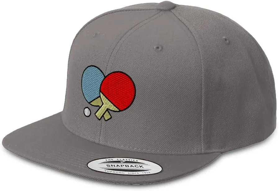 Speedy Pros Snapback Hats for Men & Women Ping-Pong Paddles A Olympics Sports Event Flat Bill Baseball Cap