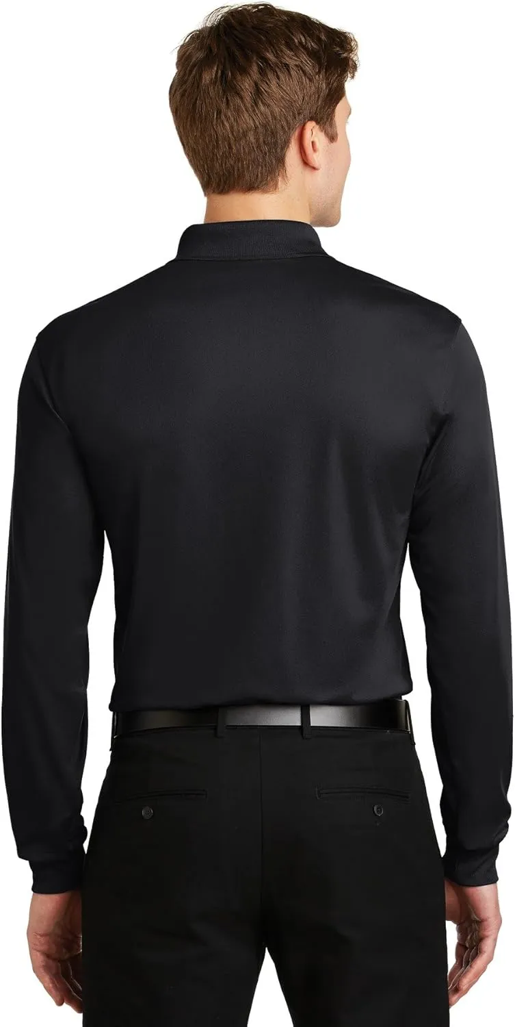 Sport Tek Long Sleeve Micropique Sport-Wick Polo. ST657