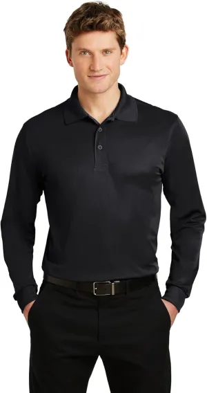 Sport Tek Long Sleeve Micropique Sport-Wick Polo. ST657