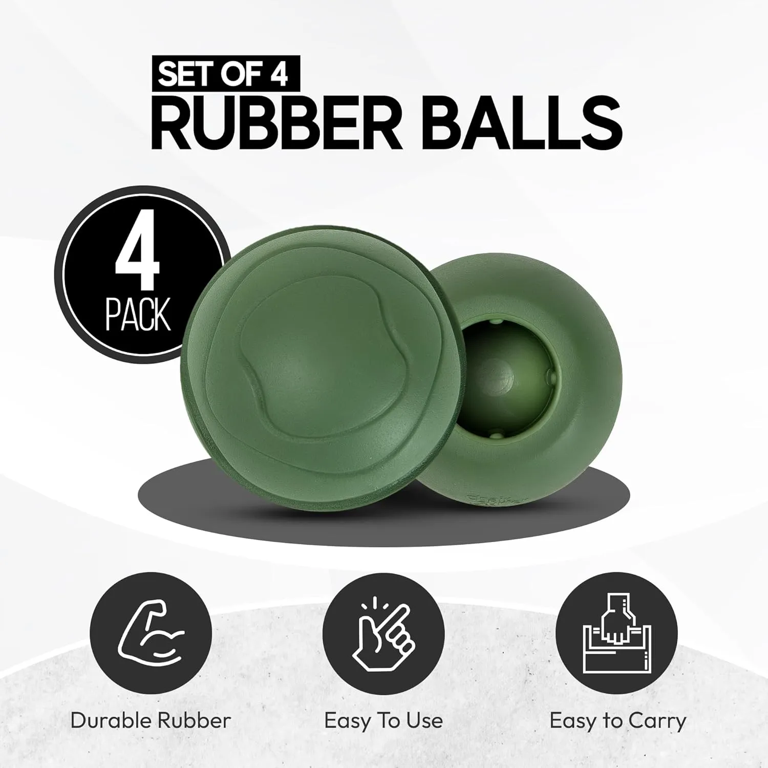 Stabilizing Rubber Ball Feet for Helinox Camping Chair - Durable Outdoor Chair Leg Cap, Help Stability on Rugged and Uneven Surfaces (Military Khaki, 45mm)