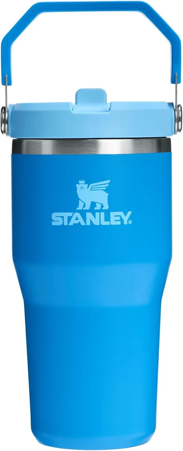 Stanley IceFlow 2.0 Flip Straw Tumbler with Handle 20 oz | Twist On Lid and Flip Up Straw | Leak Resistant Water Bottle | Insulated Stainless Steel | BPA-Free | Azure