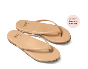 Sunbeam Leather Flip Flop in Beach by Beek