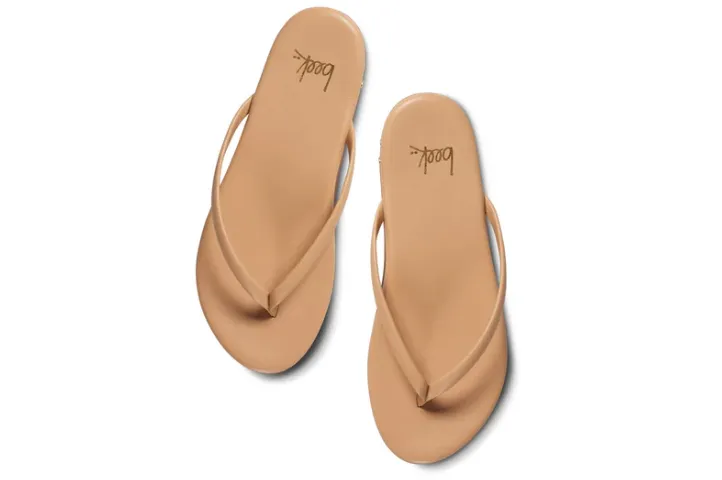 Sunbeam Leather Flip Flop in Beach by Beek