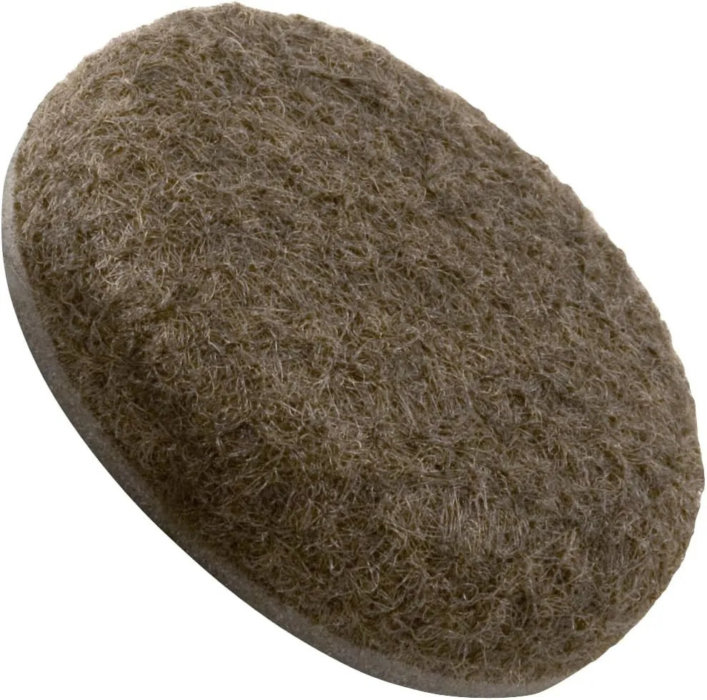Super Sliders 1.25 Inch Round Felt Self-Stick Furniture Sliders for Hardwood Floors and Surfaces, Formed Secure Grip for More Protection and Longer Wear (20 Pack, Brown), Value Pack